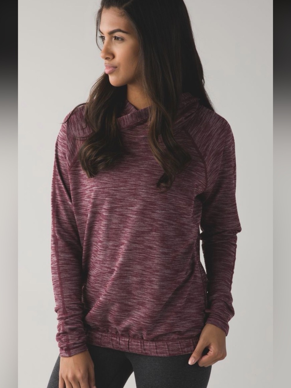 Lululemon Healthy Heart Pullover II Heathered Bordeaux Drama Size 10